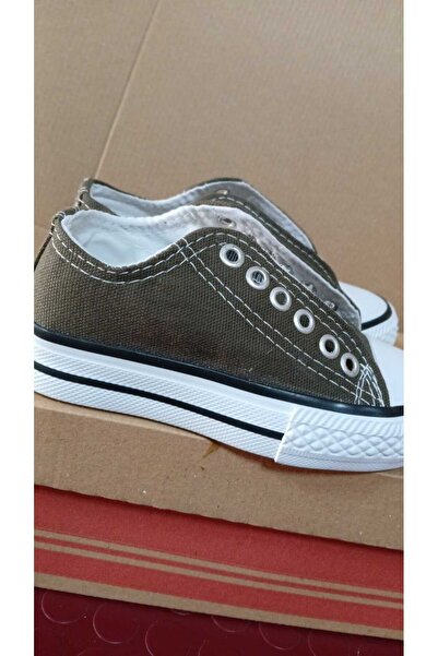 bescobel Unısex Haki Keten Ayakkabı