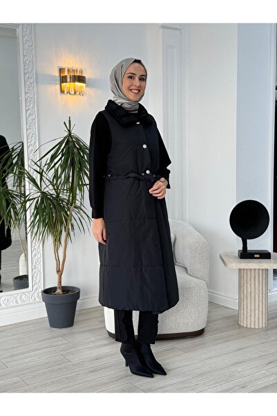 MissWhence Şişme Yelek Siyah 36702