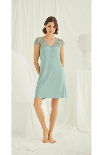 NightLove فستان نوم موناميس دانتيل بأزرار أمامية 18462