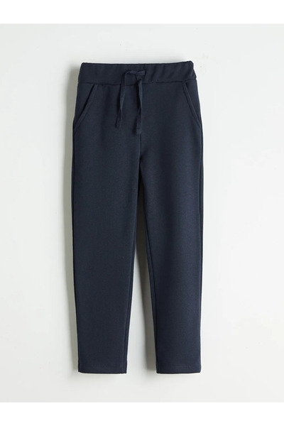 LC Waikiki LCW ECO Lacivert Beli Lastikli Kız Çocuk Eşofman Altı