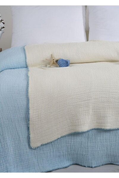 Cottonin Home Müslin Yatak Örtüsü Çift Kişilik 8 Katlı %100 Pamuk OEKO-TEX® STANDARD 100 220x240 CM