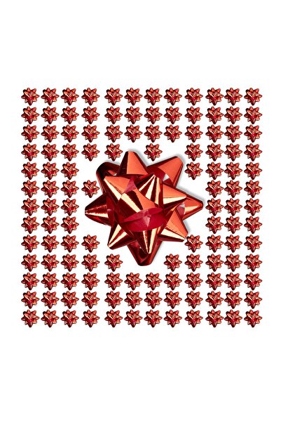 Relaxdays Set of 200 Gift Bows, Relaxdays, Red, 2 x 5 cm