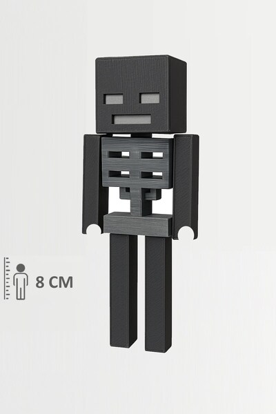 FigürDizayn Minecraft Siyah Skeleton İskelet Hareketli Eklemli Figür
