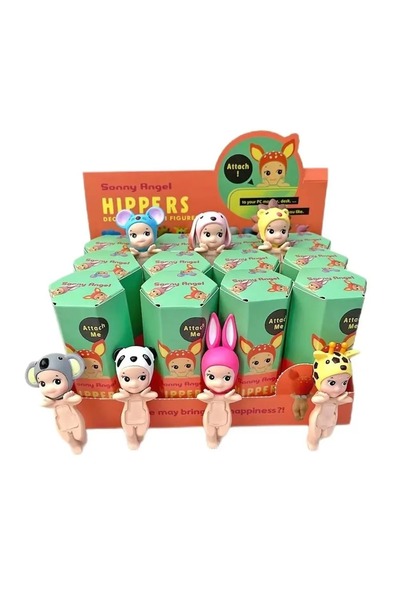 Bestech Sonny Angel Hippers 12 ADET Sürpriz Seçenek Yapışkanlı Telefon Laptop Aksesuar
