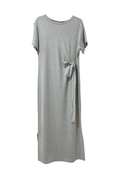 KANOĞLU TİCARET BAĞLAMA DETAYLI UZUN ELBİSE