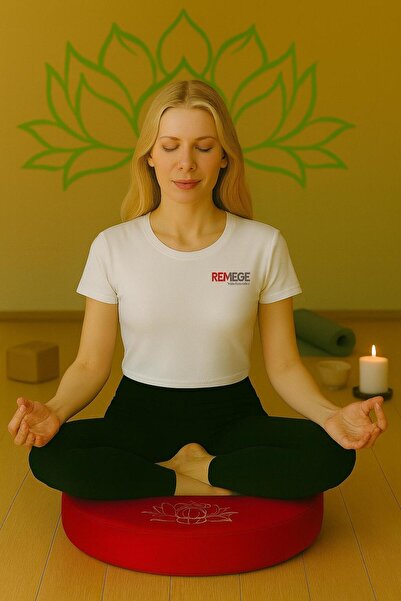 Remege Spor Malzemeleri Lotosov cvet Štampano Okrugla joga i meditacija Min K...