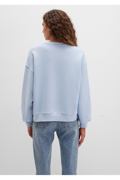 Mavi logo baskılı loose fit (rahat kesim) sweatshirt