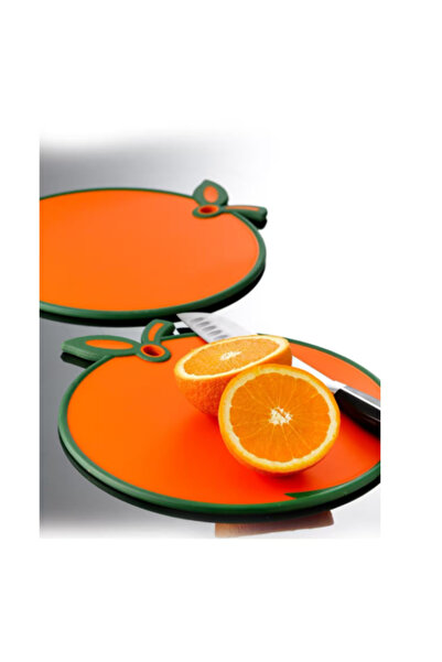 Ovebu Anti-Slip Cutting Board with Orange Figure Chopping Board