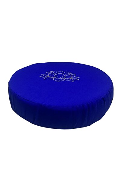 NareSpor Кругла подушка для йоги та медитації з принтом лотоса, 100% качиний пух, губчаста основа