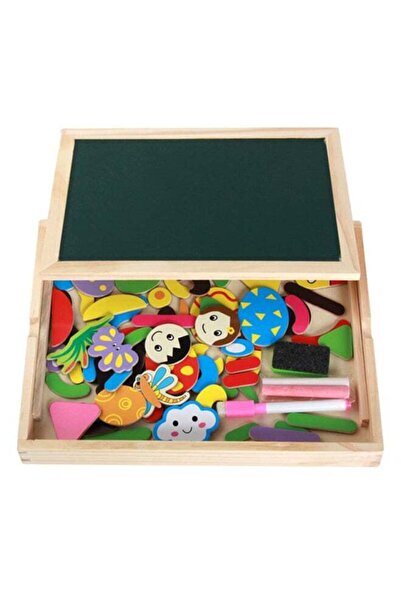 Generic لوحة رسم مغناطيسية مزدوجة الجوانب للأطفال مصنوعة من الخشب الأم، مزودة...