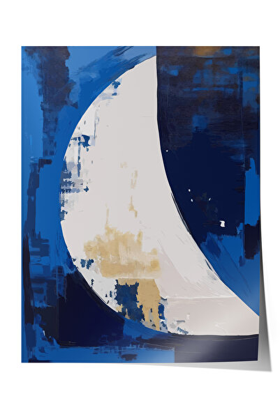Zestia Poster fără ramă, Semilună albastră de noapte, Poster decorativ pentru...