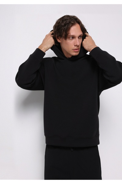 Colin's Oversize Fit Erkek Siyah Sweatshirt