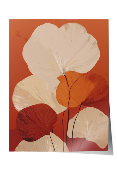 Zestia Poster fără ramă, Frunze de toamnă – Tonuri calde, Poster decorativ pe...