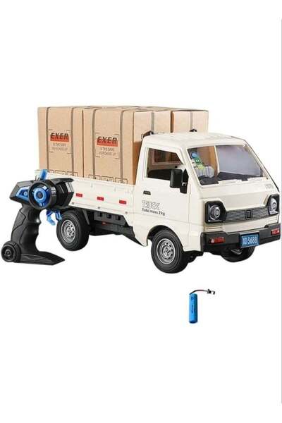 Toybox RC Cargo Pickup Truck – Realistic Remote Control Truck with Lights & Engine Sounds