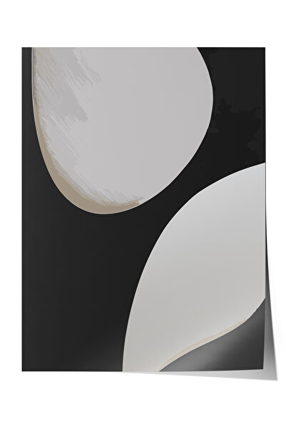 Zestia Plakat bez okvira, minimalističke crno-bede forme, poster za dekoracij...