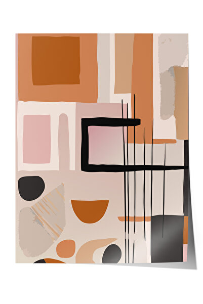 Zestia Αφίσα χωρίς πλαίσιο, Ρετρό Γεωμετρικό Σχέδιο – Μοντέρνο Σχέδιο, Αφίσα ...