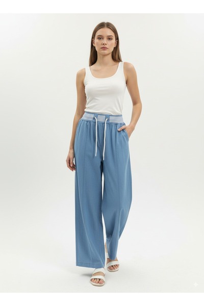 CELTMODA Women's Comfortable Wide Leg Jeans with Elastic Waist