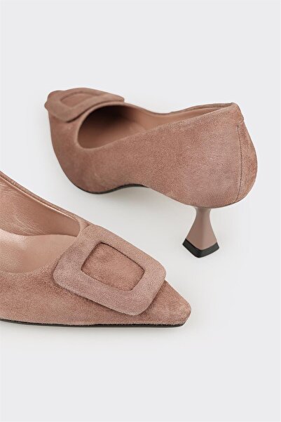 Elle Shoes Vizon Deri Kadın Stiletto