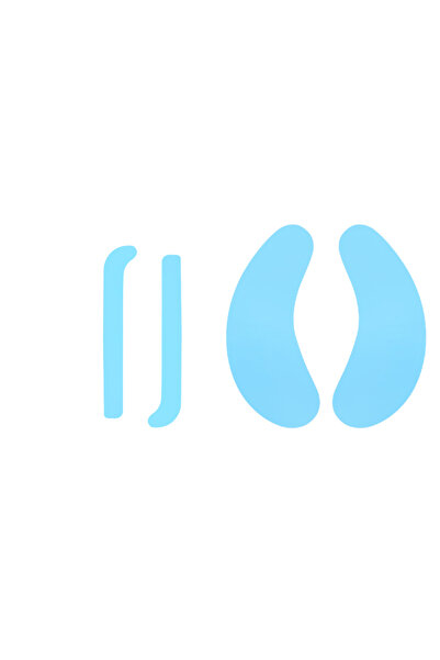 Choice4 زوجان من وسادات العين السيليكونية لرفع الرموش وتجعيدها قابلة لإعادة الاستخدام، لون أزرق، مقاس L