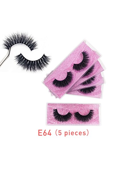 Choice1 E64 5 أزواج 5 أزواج رموش منك ثلاثية الأبعاد للبيع بالجملة رموش صناعية ناعمة وجذابة خالية من القسوة