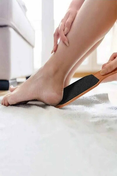 STEEL Topuk Törpüsü Set Ahşap Spatula Sap + 100 Adet Yedek Törpü Ayak Bakımı