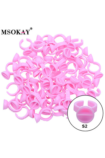 Choice6 100pcs Pink S2 Kekelala 100PCS White Plastic Glue Ring Cups For Eyela...