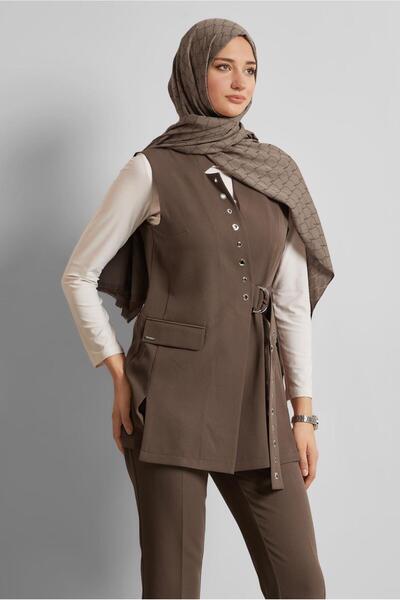 Alvina Belted Vest and Pants Suit 45383