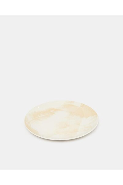 erorex Cream Marble Print Dinner Set (16 Piece), Off White, One Size