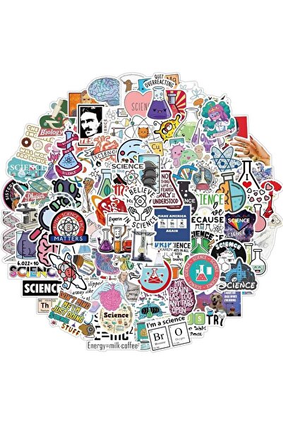 erorex مجموعة ملصقات العلوم، 100 قطعة، ملصقات تجارب الفيزياء والكيمياء والأحياء، مختبر، كمبيوتر محمول، ماء