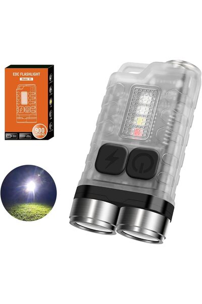 erorex V3 Small Powerful Mini Flashlight 900 High Lumen Keychain EDC Flashlight Super Bright Pocket USB