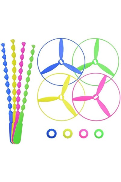 erorex Twisty Flying Saucers Pull String Dragonfly Flying Disc Educational Toys Children Style Helicopters