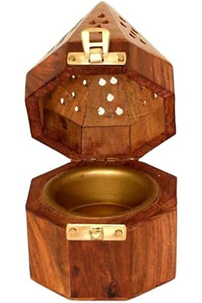 SAQOWARE Wooden Bakhoor Burner, Large