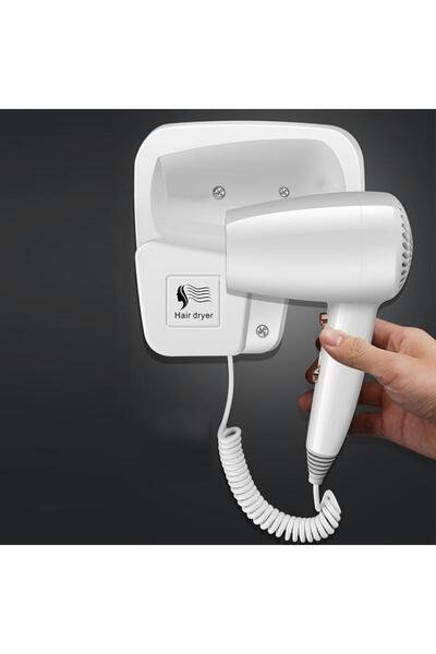 Denx Wall-Mounted Hair Dryer ,3 Speeds, Low Noise, Stylish & Compact Home, Hotel, Gym Use