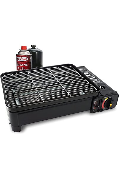 GO2CAMPS موقد تخييم مع شواية - موقد شواء يعمل بالبوتان للتخييم والمشي لمسافات...