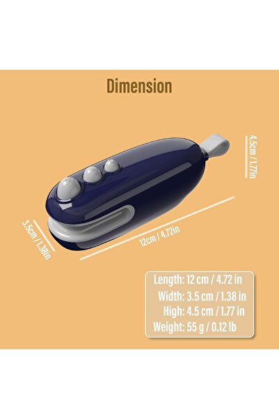 erorex Mini Bag Sealer Cutter, Usb-C Rechargeable, Handheld Heat Sealer Machine Magnetic, Portable Bag