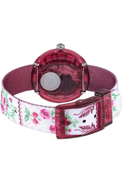 erorex Flik Flak Fiorissima Girls White Dial Fabric Band Zfpnp007