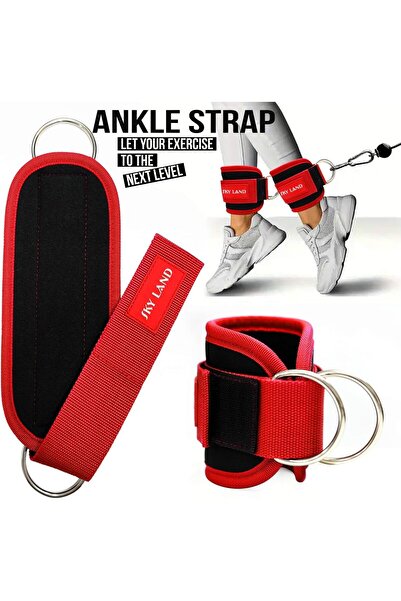 erorex Premium Padded Ankle Straps Cable Machines Adjustable Neoprene Support Steel D Ring Ideal Glute