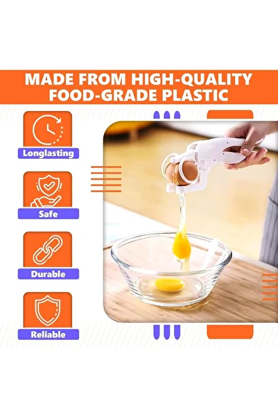 erorex Egg Cracker Tool Raw Eggs, Handheld Egg Breaker Egg Opener Tool One Hand Egg Cracker Egg Shell
