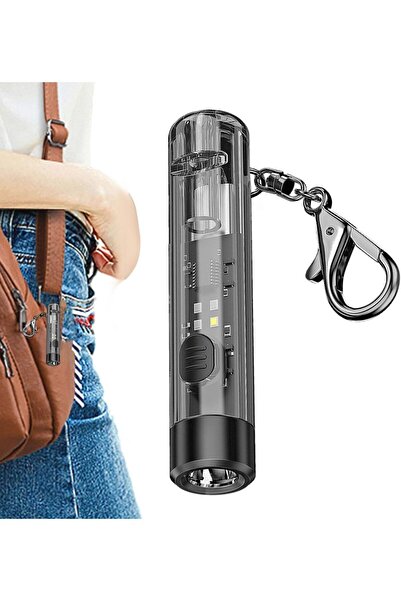 erorex Led Flashlight Keychain USB Rechargeable Keychain Flashlight Durable Waterproof Key Chain Flash