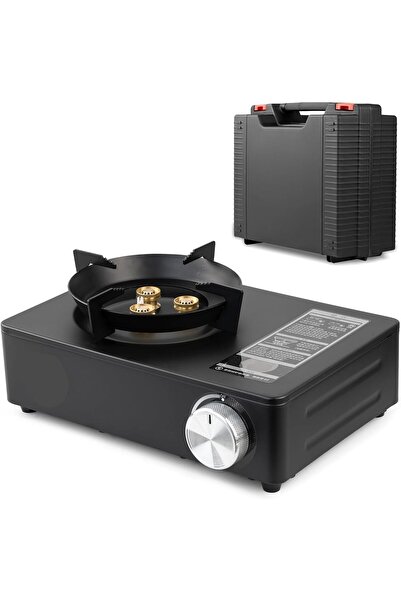 GO2CAMPS موقد تخييم محمول عالي الطاقة مع حقيبة حمل صلبة - مقاوم للرياح وخفيف ...