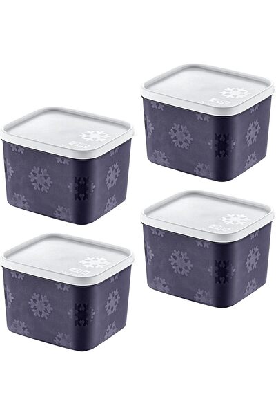 STOREMAX Sellbuyst Set of 4 No Frost Storage Container Dark Blue 1250 ml Trendy 266450