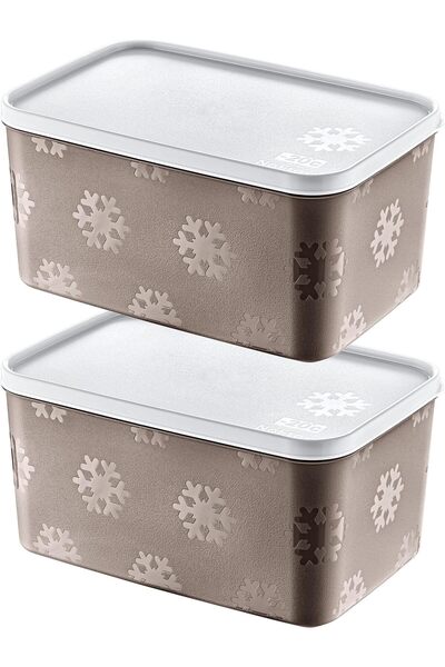STOREMAX Sellbuyst 2'Li Set No Frost Storage Container Terra 2600 ml Trendy 266450