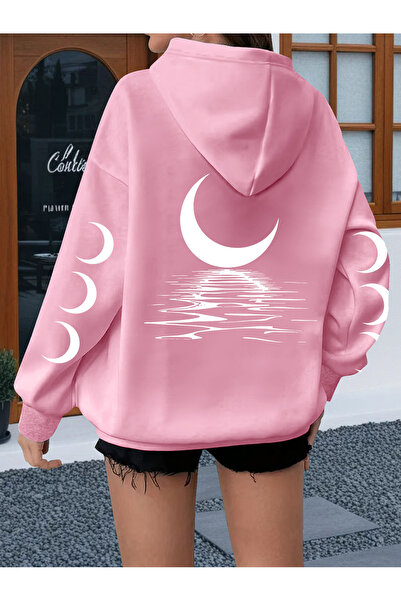 GALASHOP Women's Moon Themed Hoodie