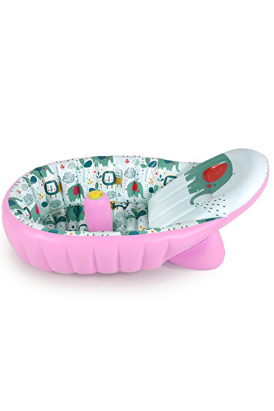 Fab N Funky Kids Elephant Bath Tub, Soft Material, 12 Months+, 88 x 53.5 x 37 cm, Pink - 2 Pieces