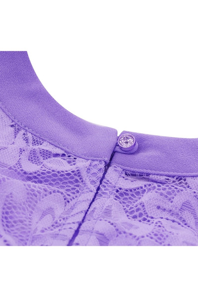 OEM Elegant long dress above the knee, fitted to the body, sleeveless Purple XL