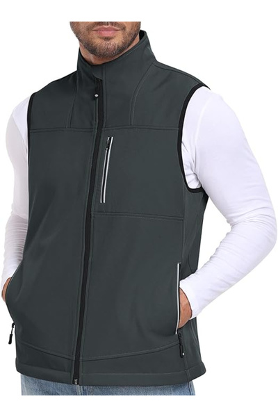 OEM Lightweight, breathable, waterproof vest with zipper and pockets for outdoor activities 3XL