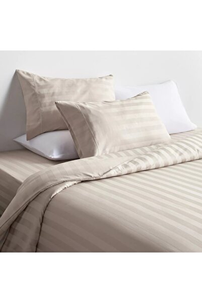 Generic Satin Stripe Pima Cotton Sateen 525 Thread Count 3-Piece Queen Duvet Cover Set - 200x200 cm