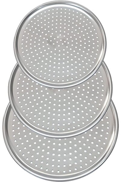 STOREMAX aclyashop Paslanmaz Çelik Pizza Tepsisi,Delikli Lahmacun Ve Pizza Ta...