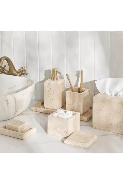 Generic Travertine Marble Soap Dish