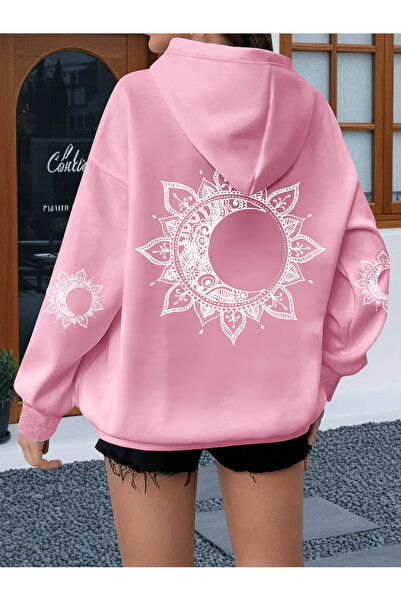 GALASHOP Women's Moon Sun 100% Cotton Hoodie